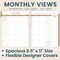 bloom daily planners 2026-2027 Academic Planner, 13 Month Soft Cover Monthly & Weekly, 8.5" x 11", Stickers Included, Bows